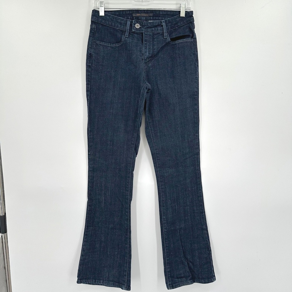 Levis Dark Blue Wash Mid Rise Skinny Boot Denim Jeans Size 4